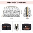 thumbnail image 2 of Hand Drawn Line Cute Horse Makeup Bag, Large Capacity Travel Cosmetic Bag for Women Girls- Travel Toiletry Bag Leather Portable Waterproof Makeup Case Organizer with Handle, 2 of 4