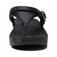 thumbnail image 3 of FitFlop Women's Lulu Adjustable Leather Toe-Post Sandal, All Black, Size 9, 3 of 5