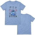thumbnail image 3 of Disney Lilo & Stitch Juniors Graphic T-Shirt  Stitch Tee for Women, Short Sleeve, Sizes XXS-3XL Blue, 3 of 6