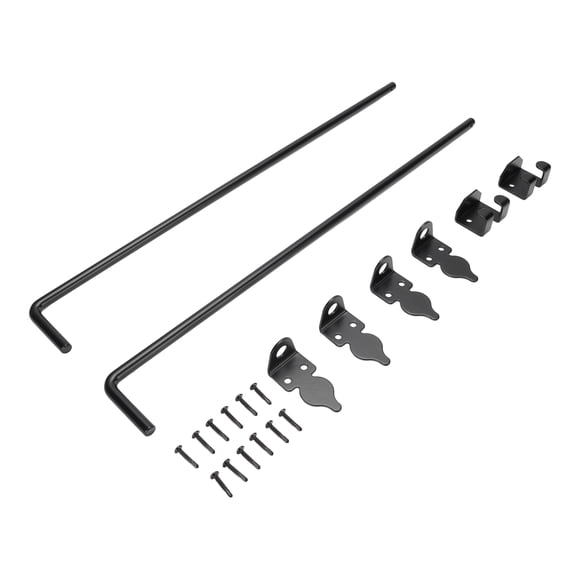 Door Drop Bar, Rustproof 2 Set Gate Ground Latch Easy To Install for Heavy Doors Fences