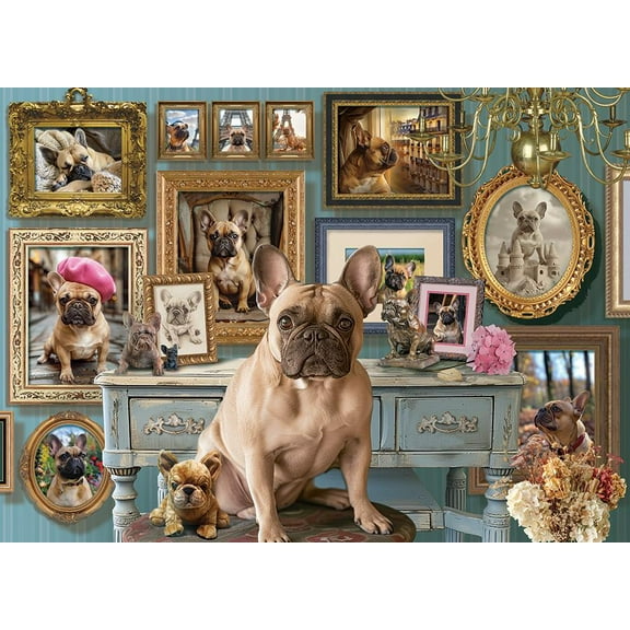 Cobble Hill 500 Piece Puzzle - Frenchie - Sample Poster Included