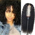 thumbnail image 2 of Perruque Cheveux Humains Bouclés Péruviens Sans Colle Dentelle avant Cheveux Humains, 2 of 3