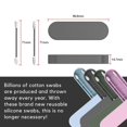 thumbnail image 5 of Reusable Cotton Swab, Set Of 4 Washable Soft Silicone Swabs - Double Head - Ear Cleaning And Eye Makeup - Hygienic Storage Box (pink + Green), 5 of 5