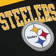 thumbnail image 4 of Men's Mitchell & Ness Black Pittsburgh Steelers  Off Field Vintage Logo Short Sleeve Pullover Hoodie, 4 of 4