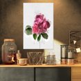 thumbnail image 1 of Bunch of Pink Roses with Leaves - Large Floral Canvas Artwork, 1 of 3