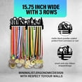 thumbnail image 3 of Medal Hanger Display Rack Hanger Awards Ribbon Holder Medal Hook Race Medal Display Wall Mount Medals Frame for Wall Over 50 Medals Easy to Install, 3 of 9