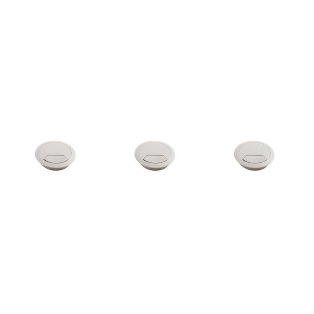 ZheElen Ordinateur Bureau Trou Couvercle Rond Isolant Rond Antirouille Réglable Câble Fixation Oeillet Organisateur 60mm Gris Blanc 3Set