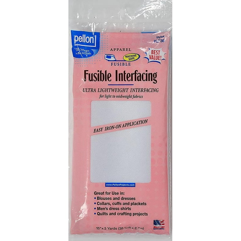 Fusible Interfacing Fabric Iron On Crafts Supplies Lightweight for Knits