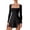 Black, variant on Jane Wardrobe Women’S Square Neck Corset Long Sleeve Mini Dress, Side Slit Flared A-Line Bodycon Party Dress, Stretchy Polyester Evening Club Cocktail Dress, 1 Piece, Sizes S Through XL