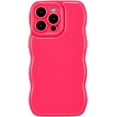 thumbnail image 1 of YWC-étui pour iPhone 14, Design Ondulé Simple Cadre Ondulé Silicone Souple Esthétique pour iPhone 14, Rose Vif, 1 of 4