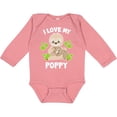 thumbnail image 3 of Inktastic Cute Sloth I Love My Poppy with Green Leaves Boys or Girls Long Sleeve Baby Bodysuit, 3 of 5
