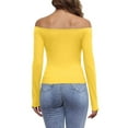 thumbnail image 4 of oqasdz Sweaters for Women Off The Shoulder Long Sleeve Sweaters Basic Tops Going Out Cute Fall Winter Warm Fashion Casual Cozy Daily Wear, 4 of 6