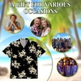 thumbnail image 6 of Netecom Orchid Hawaiian Shirt for Men, Floral Lover Gifts, Flower Button Down Summer Beach Shirt, 6 of 6
