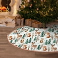 thumbnail image 5 of Rateoe Winter Woodland Friends Pattern Christmas Tree Skirt with Ties, Christmas Tree Decorations, Farmhouse Christmas Decor Xmas Holiday Decorations-30", 5 of 6