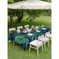 thumbnail image 4 of Outdoor Tablecloth with Umbrella Hole for Patio/Picnic/Party/Camping, Tropical Plants Waterproof Table Cloth Rectangle Table Cover Washable, Summer Watercolor Teal Green Palm Leaves (54"x 80"), 4 of 8