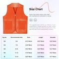 thumbnail image 5 of inlzdz Kids Boys Girls Volunteer Vest Zipper V Neck Sleeveless Tops Mesh Jacket School Camp Orange 150, 5 of 5