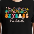 thumbnail image 3 of 82 Years Loved T-Shirt – Groovy 82nd Birthday Theme – Unisex Adult Celebration, 3 of 6