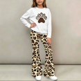 thumbnail image 4 of Cethrio Girls Graphic Outfit Sets, Long Sleeve Casual 2 PC Spring Fall Girls' Clothing Sets White Size 14, 4 of 7