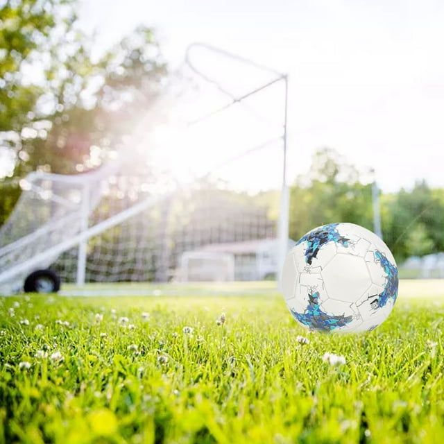 Ballon de Soccer, Taille 5 Sport Structure Ferme Bleu pour Entraînement