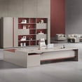 thumbnail image 2 of Drawers Corner Office Desk Storage Monitor Organizers Executive Computer Desks Floor Modern Escritorios De Ordenador Furniture My Lux Decor Round, 2 of 26