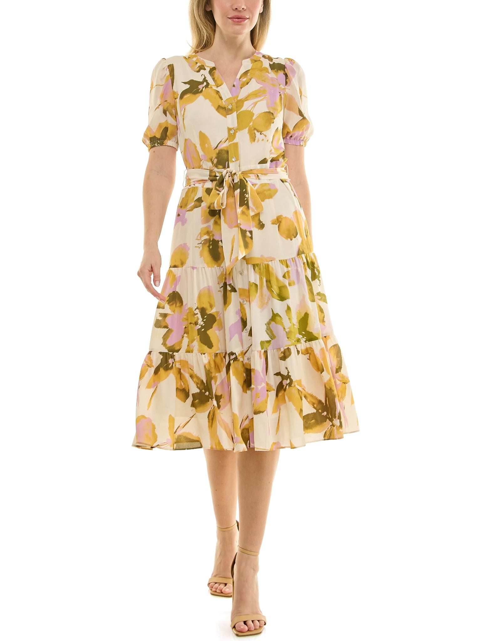 Nanette Nanette Lepore Womens Tie Waist Shirtdress