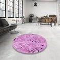 thumbnail image 4 of Ahgly Company Machine Washable Indoor Rectangle Transitional Violet Purple Area Rugs, 5' x 7', 4 of 7