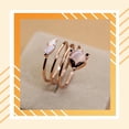 thumbnail image 3 of Jumpingount Anillo de apertura para mujer, anillos de animales de cobre, joyería chapada en mano ajustable para novia para citas, joyas de regalo para Ropa, zapatos y accesorios Miscelánea Jumpingount AP014533-01, 3 of 6