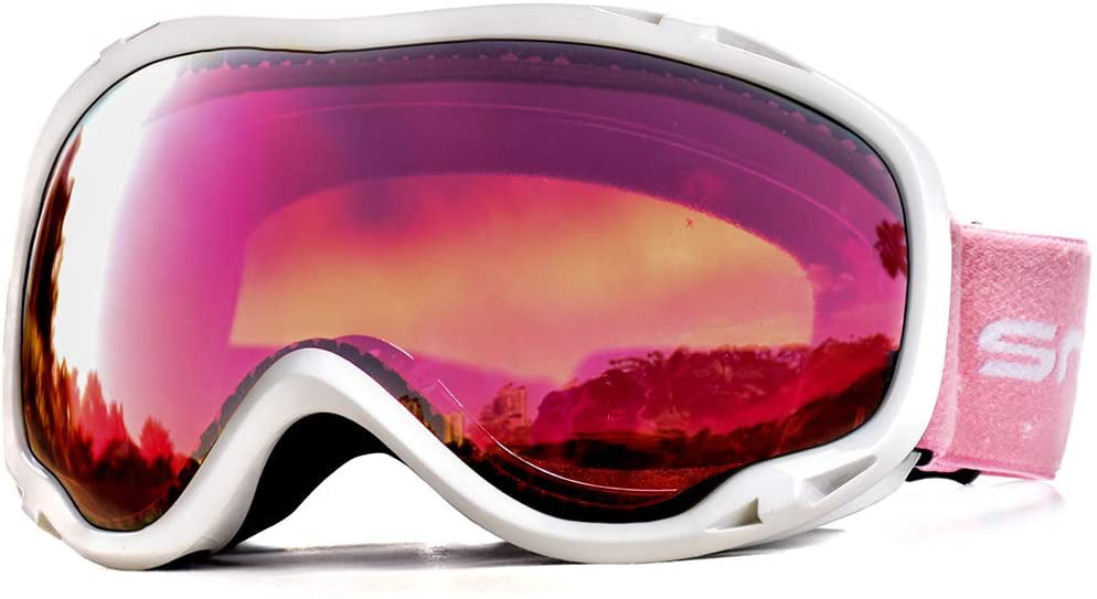 Ski Goggles for Men Women,Anti-Fog OTG Snowboard Glasses Detachable Lens 