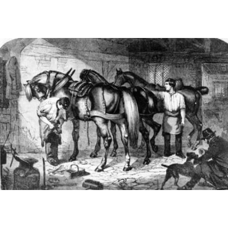 Blacksmithing 1839 Canvas Art - (24 x 36)