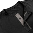 thumbnail image 6 of hoksml Men's Henley Crew Neck Long Sleeve T Shirt Contrast Stitch Chest Pocket Slim Stretch Top for Outdoor Work Daily Casual Wear, 6 of 9