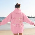 thumbnail image 2 of NMMUED Lightweight Hoodies for Women, Hoodies for Women, Y2k Hoodie, Graphic Hoodies, Oversized Hoodies for Women, Pink L, 2 of 5