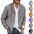 thumbnail image 1 of Chaqueta De Traje Para Hombre, Agradable A La Piel, Cómoda, Informal, Chaqueta De Traje Superior, Versátil, De Un Solo Pecho, Transpirable Para Viajes Y Fiestas ANGGREK Otros, 1 of 6