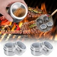 thumbnail image 3 of Anckoeil 4PCS Kitchen Magnetic Spice Jars Rack Spices Storage Tins Stainless Steel Condiment Pot Seasoning Shakers Containers, 3 of 4