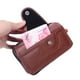 thumbnail image 4 of 3 Uds. Bolso Cintura Impermeable Cuero PU para Hombre Billetera (café), 4 of 8