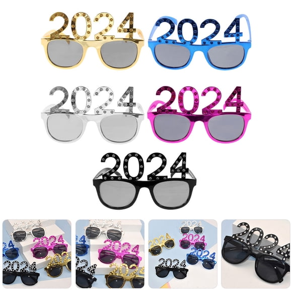 OULII 5Pcs Funny Eyeglasses for New Year Party and Accessories