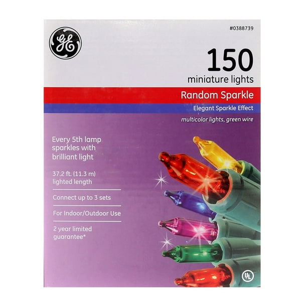 GE StringALong Random Sparkle Multicolor Light Set (Count of 150
