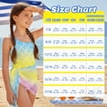 thumbnail image 6 of SEANATIVE Kids Two Piece Swimsuit Set with Swimwear & Mesh Cover-up Skirt, Teen Girls Bathing Suits, Size 17-18 Years Old, Rainbow Mermaid Scale Print Blue Yellow Pink Gradient, 6 of 7