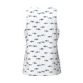 thumbnail image 5 of Easygdp Party Shark Cute Men's Tank Top, Sleeveless Muscle T Shirts, Breathable, Quick-Dry, Loose for Gym, Running, Fitness - X-Large, 5 of 9