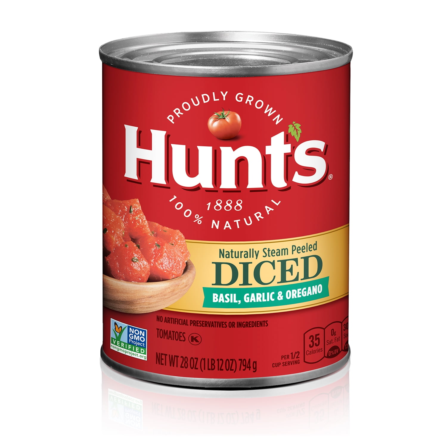 Hunts Diced Tomatoes with Basil Garlic & Oregano 28 oz