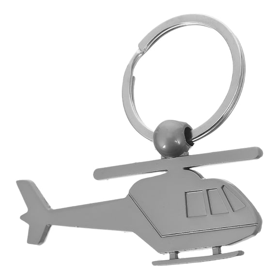 LEORX Creative Car Key Hanging Chain Helicopter Keychain Silver 1Pcs