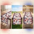 thumbnail image 4 of Uklsqma Independence Day Patriotic Table Runner, Multicolor Linen Table Linen Decor, 183 x 33 cm, for Dining Table Home Party Decoration, 4 of 6
