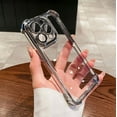 thumbnail image 1 of Luxury Transparent Shockproof Phone Case For iPhone 15 14 13 12 11 Pro Max Plus With Lens Protector Electroplate Bumper Cover, 1 of 6