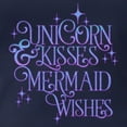thumbnail image 3 of CafePress - UNICORN KISSES And MERMAID WISHES Long Sleeve T Sh - Womens Hooded Shirt, 3 of 3