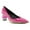 Pink, variant on FSJ Women Bridal Pointed Toe Chunky Block Low Heel Crystal Pumps Gold Trim Slip on Wedding Dress Shoes Size 8 Black