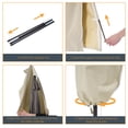 thumbnail image 6 of ACEGOSES Patio Market Table Umbrella Covers Zippered Waterproof Outdoor Parasol Deck Umbrella Cover, Fit for 7.5–11 Feet,KhaKi, 6 of 7