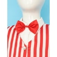 thumbnail image 5 of iiniim Christmas Candy Cane for Boys Dress Shirt & Striped Vest & Long Pants & Santa Hat Red 7-8, 5 of 7