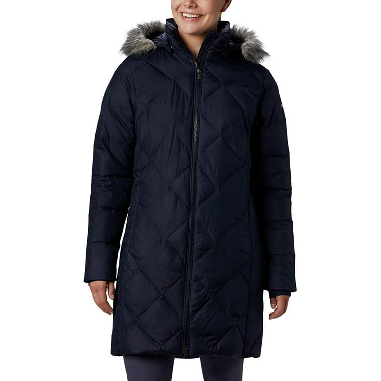 Columbia Women s Icy Heights II Mid Length Down Jacket Dark Nocturnal 3X Walmart