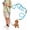 Blue, variant on BURIBURI Hands Free Dog Leash Crossbody Dog Running Leash Handsfree Pet Rope for Hiking Training Heavy Duty Reflective Pet Walking Belt (Black)