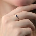 thumbnail image 6 of Gem Stone King 10K White Gold Blue Sapphire Solitaire Engagement Ring for Women (0.24 Cttw, Round 3.5MM, Gemstone September Birthstone, Size 6), 6 of 6