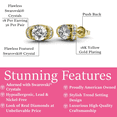 thumbnail image 3 of Cate & Chloe Astrid 18k Yellow Gold Plated Stud Earrings with Swarovski Crystals Gift for Women, 3 of 8